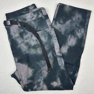 Clot Apparel Tie Dye Cavas Pants Belted Carpenter Men Medium Black Gray Tan